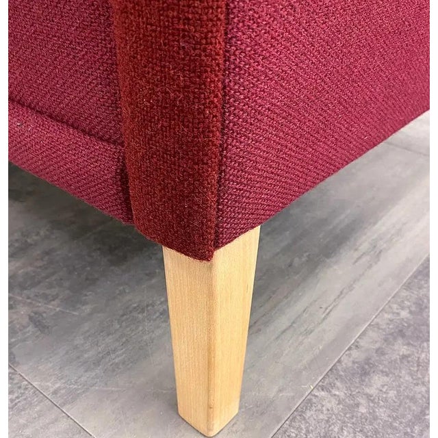 Ruby Red Danish Modern London Sofa For Sale - Image 8 of 8