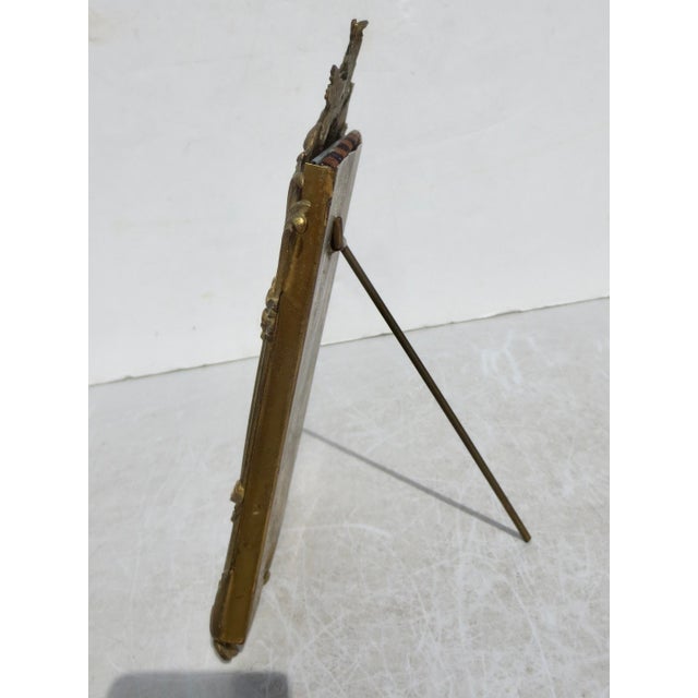 Beaux-Arts Gilt Brass Rococo Repousse Phtoto Frame For Sale - Image 3 of 8