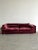 1990s Post Modern Sofa in Burgundy Velvet For Sale - Image 12 of 14