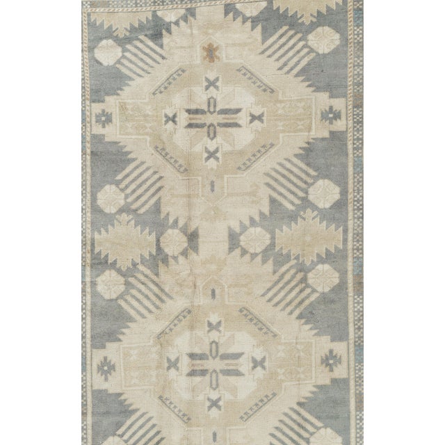 Textile Vintage Circa 1940 Turkish Oushak Area Rug 4ft X 6ft For Sale - Image 7 of 8