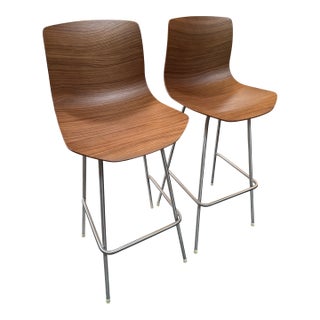 Case Furniture for Design Within Reach Loku Bar Stools, Pair For Sale