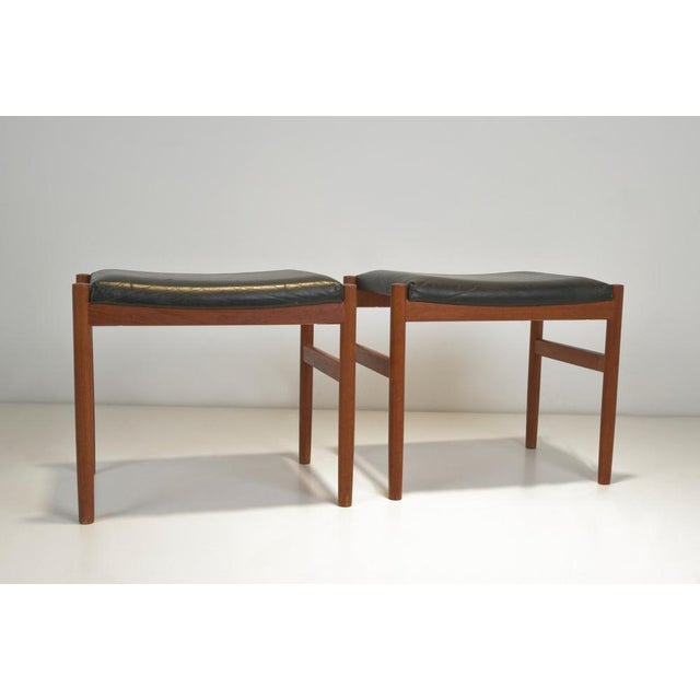 1960s Teak Ottomans by Hugo Frandsen, 1960s, Set of 2 For Sale - Image 5 of 11