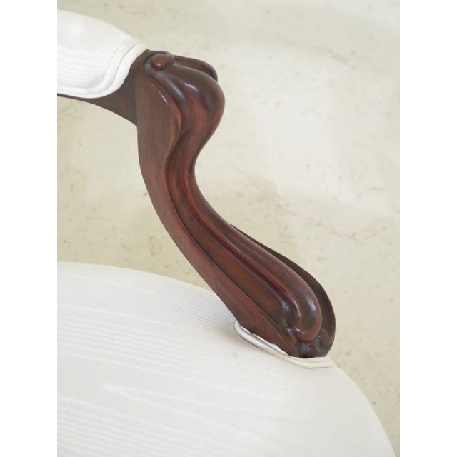 Late 19th Century Antique American Victorian Parlor Armchair For Sale - Image 4 of 11