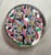 1940s Vintage Hand Blown Italian Murano Art Studio Glass Millefiori Paperweight Ribbon For Sale - Image 5 of 13