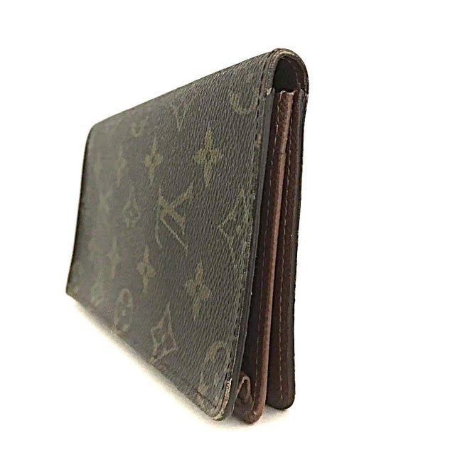 French 2001 Authentic Louis Vuitton Porte Cartes Crédit Yen Monogram Long Wallet For Sale - Image 3 of 7