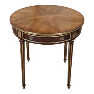 Baker Stately Homes Sir Humphry Wakefield French Louis XVI Round Side Table For Sale