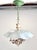 1950’s Italian Tole Chandelier With Murano Glass Shade Porcelain Flowers For Sale - Image 12 of 12