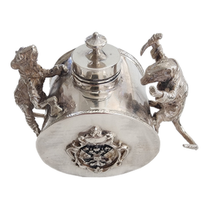 Rare Imperial Inkwell - 1844- 84 Silver Marking