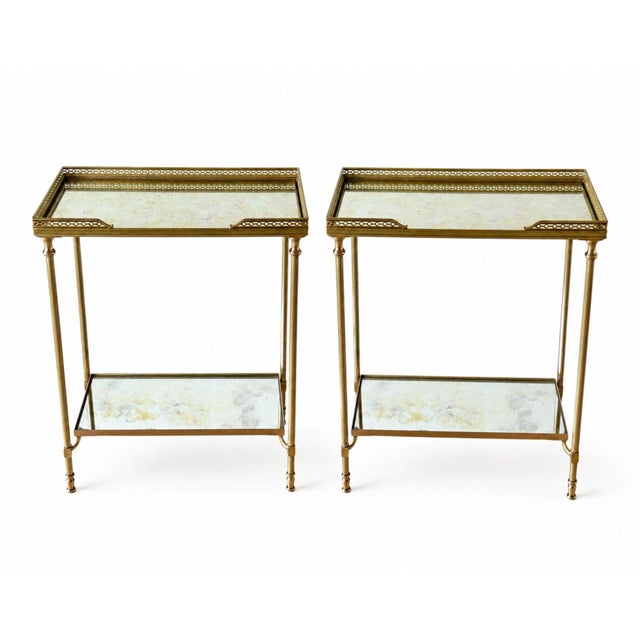 A study in understated glamour, this pair of French brass side tables embodies the timeless elegance that defines great...