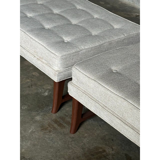 1950s 1950s Edward Wormley for Dunbar Oversized Ottomans, Unmarked - A Pair For Sale - Image 5 of 12