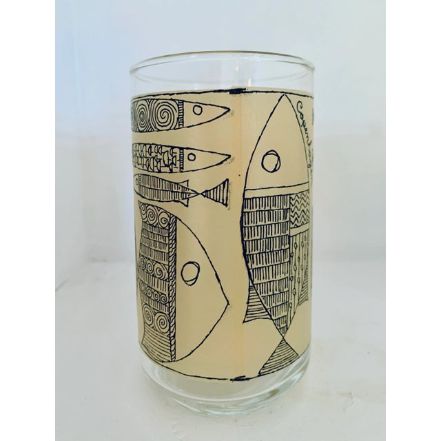 Mid-Century Modern Mid-Century Modern Copenhagen Fish Glasses - Set of 4 For Sale - Image 3 of 6