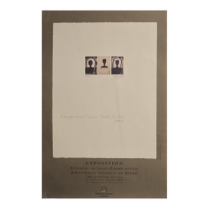 2000 Vintage Quebec Exhibition Poster, Estampes De Louis-Pierre Bougie at the Bibliothèque Nationale Du Québec