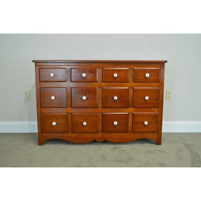Country Pine Antique 12 Drawer Apothecary Chest Chairish