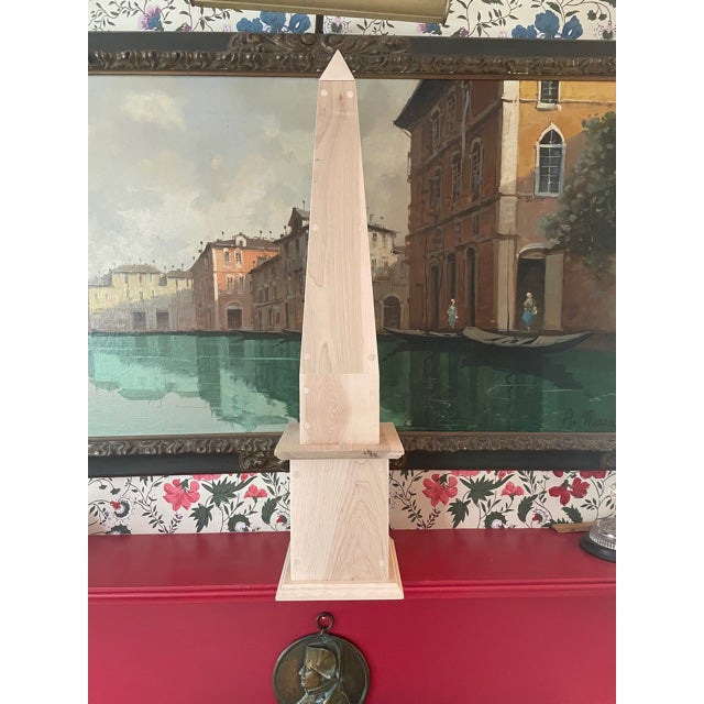 2020s Contemporary Irwin and Lane Large Handmade Wood Obelisk For Sale - Image 5 of 10
