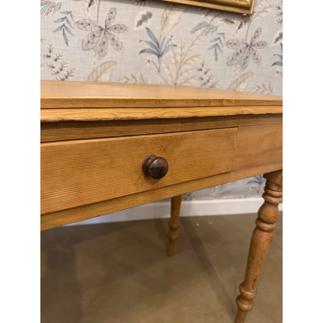Wood 19th Century English Pine Table / Desk For Sale - Image 7 of 11