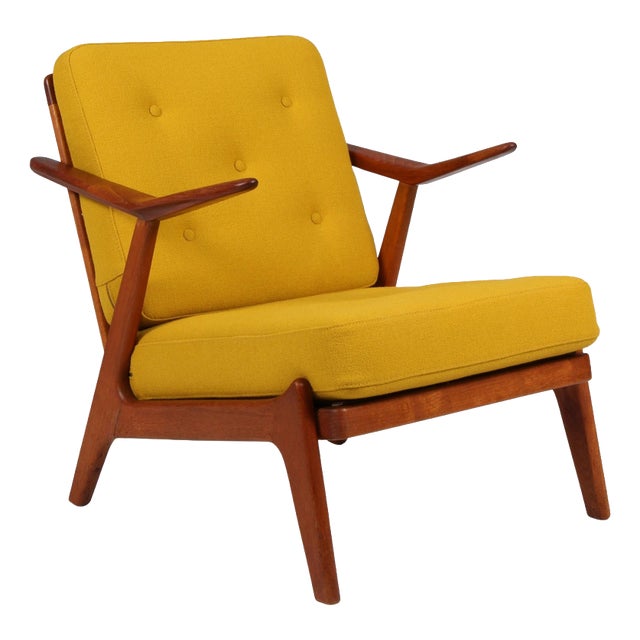 Vintage Lounge Chair in Teak and Oak by H. Brockman Petersen for Komfort, 1960s For Sale