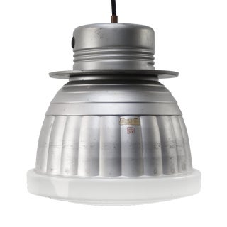 Vintage Industrial Mercury Glass Pendant Lamp by Adolf Meyer for Zeiss Ikon For Sale