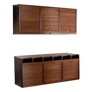 1940s Two-Part Hanging Wall Cabinet by Palle Suenson - 2 Pieces For Sale