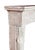 Antique Neoclassical Louis XVI-style French fireplace surround features a finely carved ribboned garland frieze with...