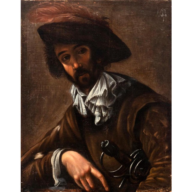 Circle of Simon Vouet, Portrait of a Young Man, 17th Century, Oil Painting on Canvas For Sale - Image 13 of 13