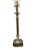 Vintage neoclassical style mixed metal Gold /silver column. Measures base is 6.5” square x 30” h to top of finial. Shade...