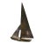 Vintage Brass Sailboat Sculpture For Sale