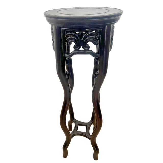 Vintage Mahogany Plant Stand Pedestal Prunus Root Carved Tall Jardinière Table For Sale In Palm Springs - Image 6 of 12