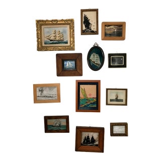 Ship Painting Collection - Set of 12 For Sale