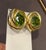 30Ct Natural Round Peridot Earrings by Andrew Clunn in 18 Kt Hammered Gold, Clip For Sale - Image 18 of 18