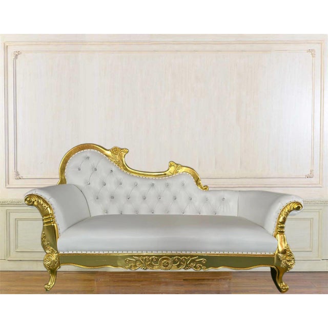 Transform your home, showroom, or event space with this breathtaking French Rococo-inspired chaise lounge, crafted for...