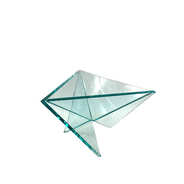 Postmodern Vintage Italian Molded Glass Bowl, 1980s For Sale - Image 3 of 18