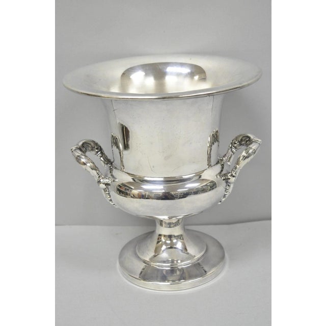 Vintage Bristol Silver Plated Trophy Cup Urn Champagne Chiller Bar Ice Bucket For Sale - Image 17 of 17