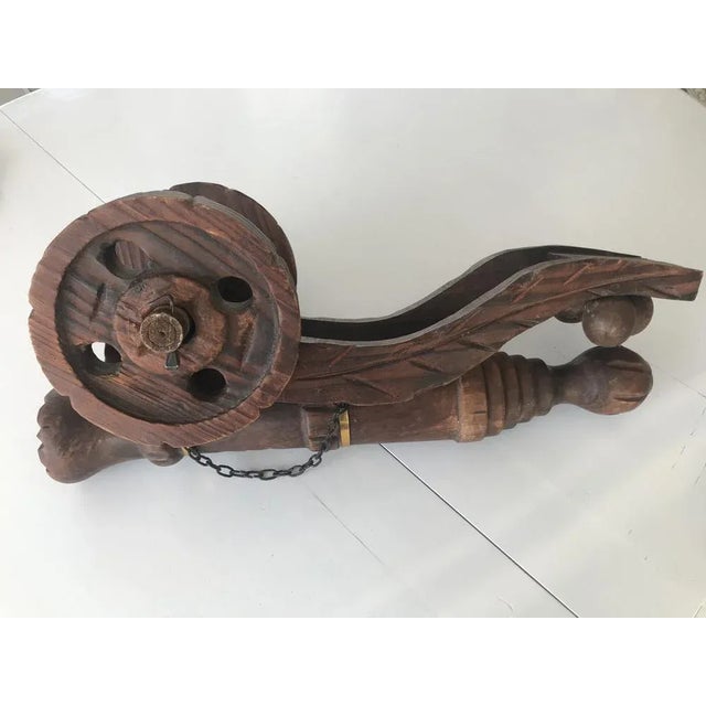 Decorative Carved Wooden Cannon,1950s For Sale - Image 9 of 17