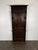 Carved Oak Entryway Coat Rack with Wrought Iron Hooks, in Very Good conditions.