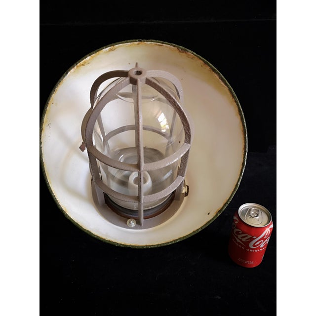 Vintage Industrial Aluminum and Enamel Wall Lights, 1950s, Set of 2 For Sale - Image 6 of 14