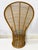 Tan Substantial Coastal Sculptural Rattan, Reed Peacock Chair, Great Condition For Sale - Image 8 of 11