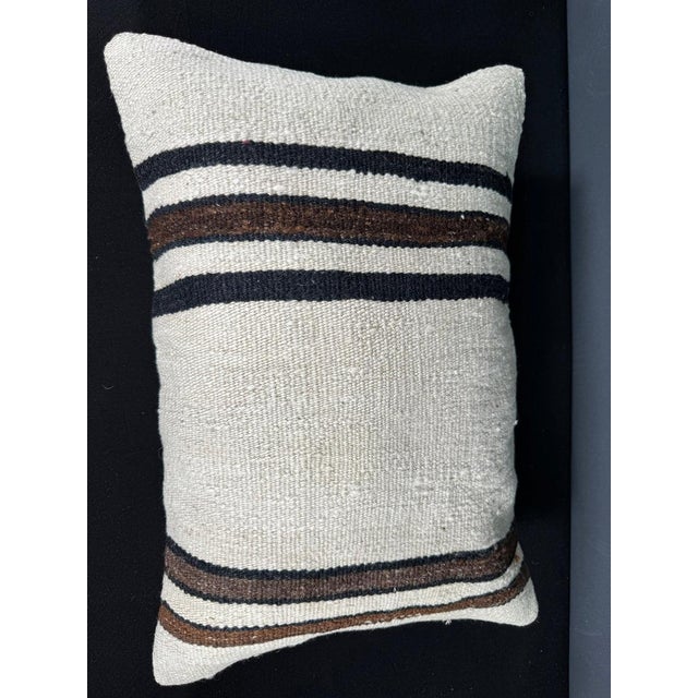 Turkish Hemp Pillow Cushion Natural Beige Black Pillow Cushion Cover 16" x 24" #30095 Enhance your home decor with our...