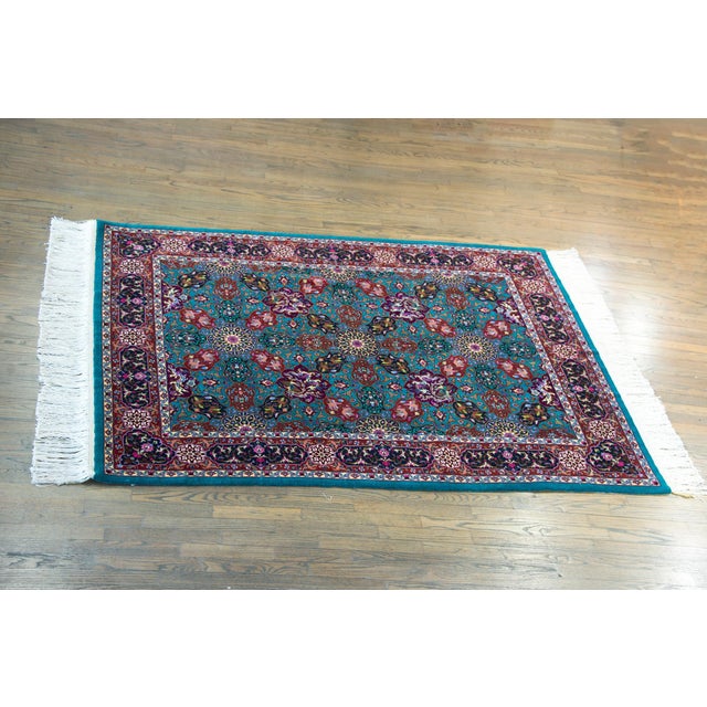 Vintage Persian Tabriz Rug For Sale In Chicago - Image 6 of 16