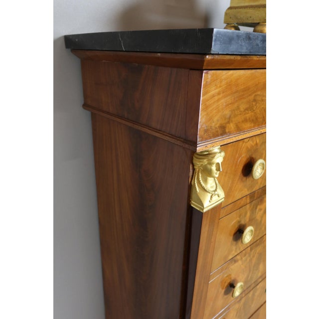 Empire Mahogany Chest of Drawers For Sale - Image 5 of 15