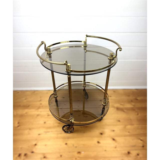 Mid-Century Modern Brass and Glass Side Table from Vereinigte Werkstätten, 1920s For Sale - Image 9 of 11