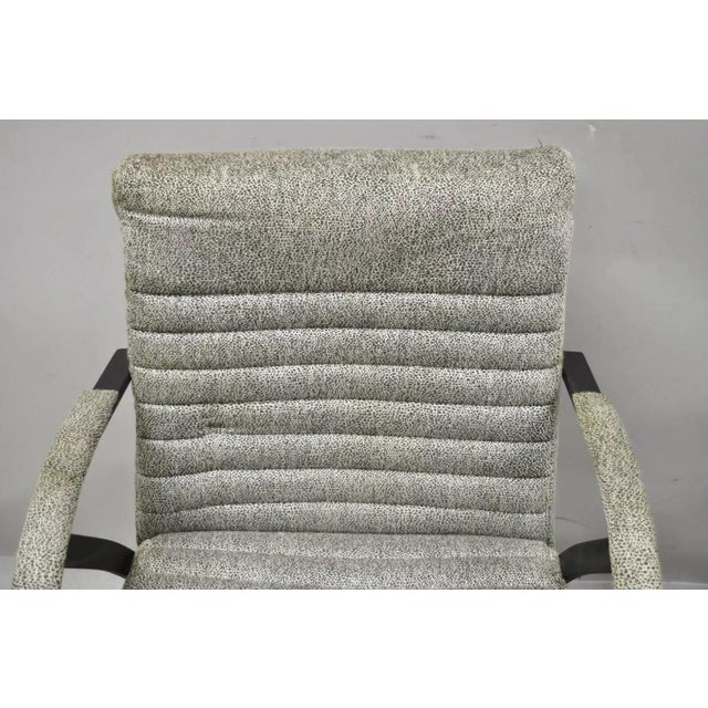 Cal-Style Late 20th Century Vintage Mid Century Art Deco Metal Lounge Arm Chairs by Cal-Style (A) - A Pair For Sale - Image 4 of 12