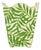 Matthew Izzo Home Handpainted Palm Leaf Tole Metal Square Wastebasket For Sale