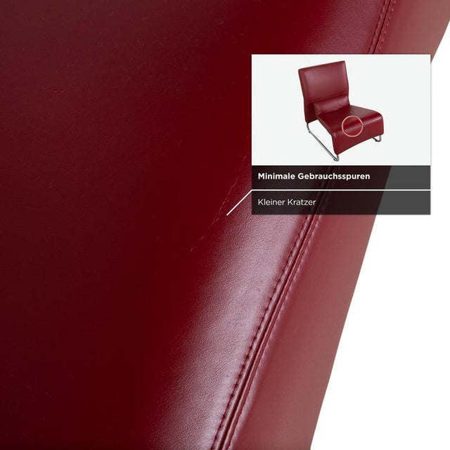 Volare Set Leather Two-Seater and Armchair in Red with Manual Function from Koinor, Set of 2 For Sale - Image 14 of 18