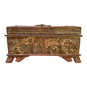 Late 19th Century Burmese Kammavaca Manuscript Chest - 14.5 In