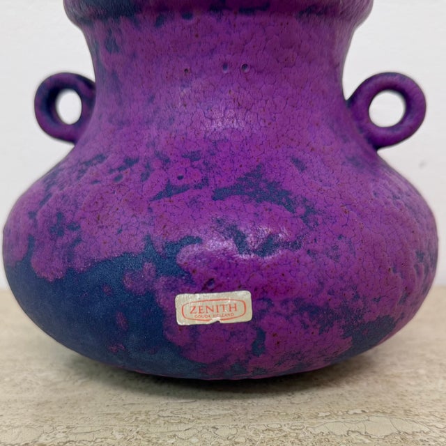 Purple Ceramic Vase from Zenith Gouda, Holland, 1970s For Sale - Image 15 of 18
