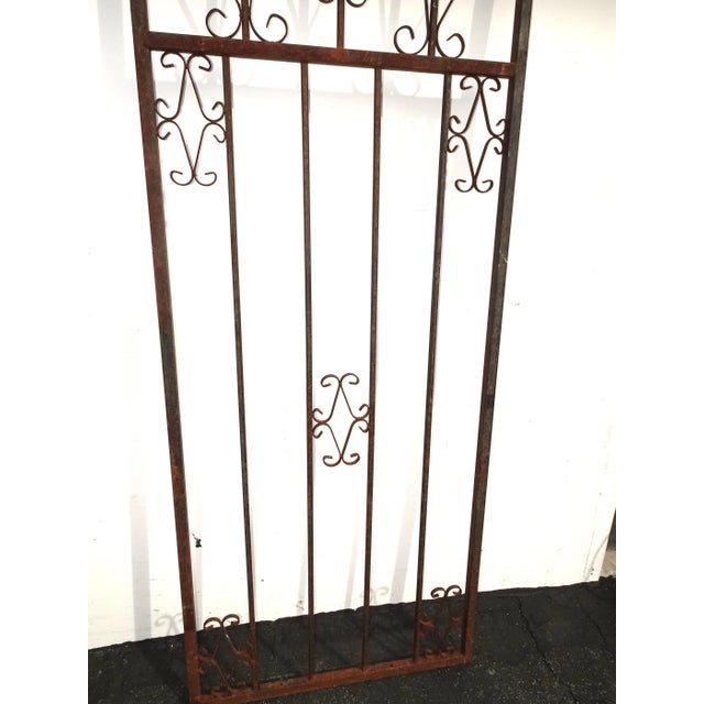 Vintage Mid Century Spanish Style Metal Tall Gate or Wall Decor For Sale In Los Angeles - Image 6 of 13