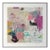 Christiane Corcelle "Happy Hour" Mixed Media on BFK Paper, Framed Abstract Painting in Mauve, Pink and Teal, 2022 For Sale