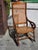 Antique 1870s Cherry Lincoln Rocking Chair Cane Seat & Back For Sale - Image 4 of 6