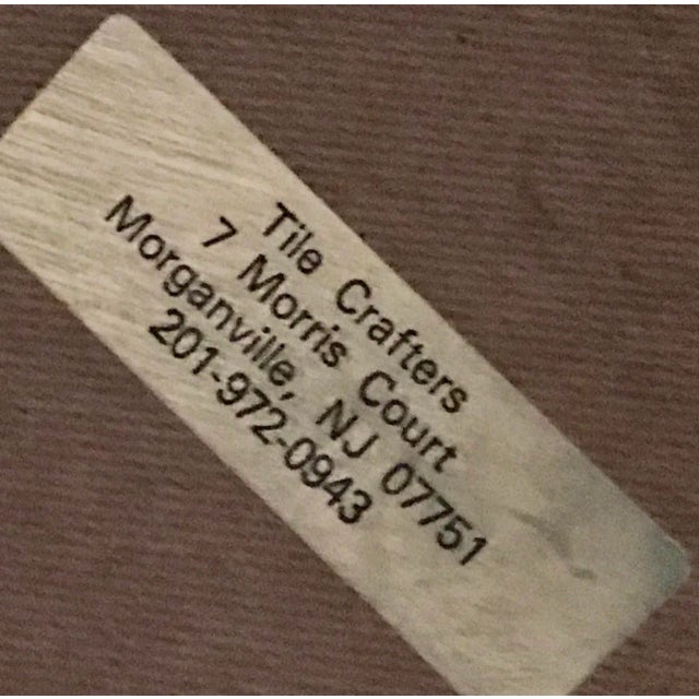 White Vintage Mid 20th Century Framed Decorative Rustic Barn Scene Trivet Tile by Tile Crafters New Jersey For Sale - Image 8 of 9