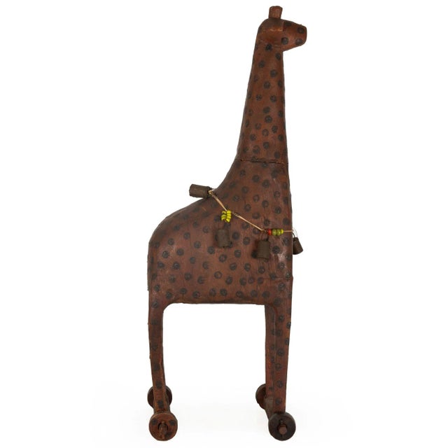 Rare American Folk Art Painted Carved Giraffe Sculpture, Pennsylvania Ca. 1850 For Sale - Image 4 of 18
